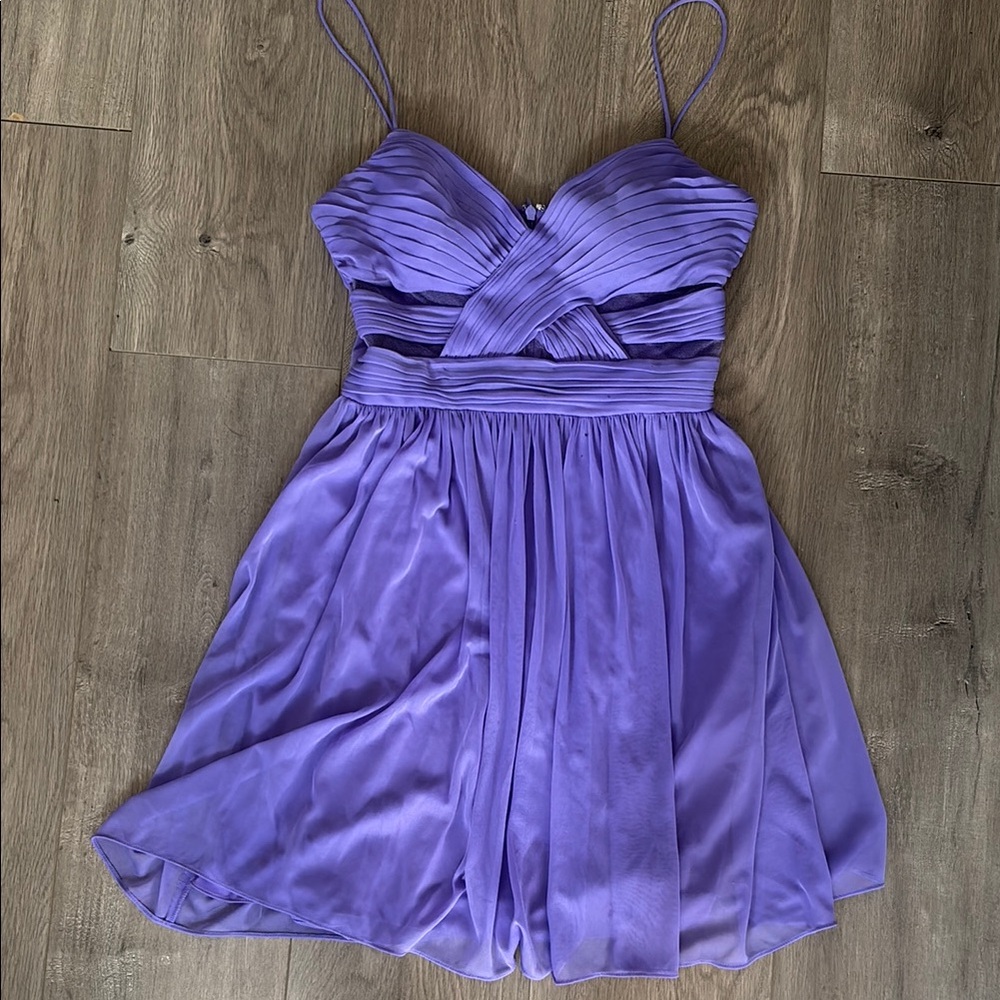 Elegant Purple Spaghetti Strap Jr Dress